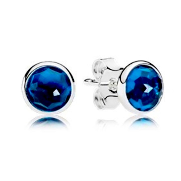 New Pandora September Birthstone Droplets Earrings - Picture 4 of 9